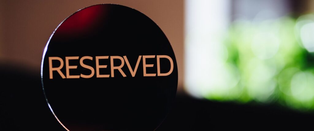 Nee, bij ons kunt u niet reserveren…